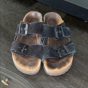 Birkenstock Black Suede Sandals